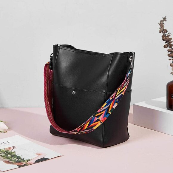 Women Purses and Handbags Leather Hobo Bags Designer Shoulder Bucket Crossbody P - Picture 7 of 7